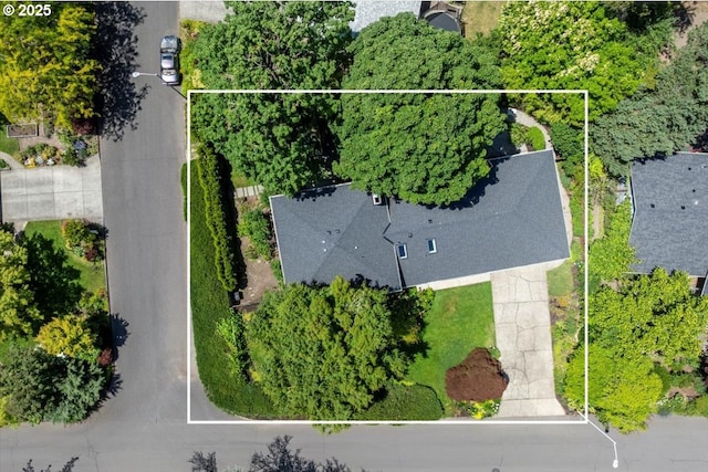 15 SW 95th Ave, Portland, OR 97225 - aerial overview of property's location with property parcel outlined