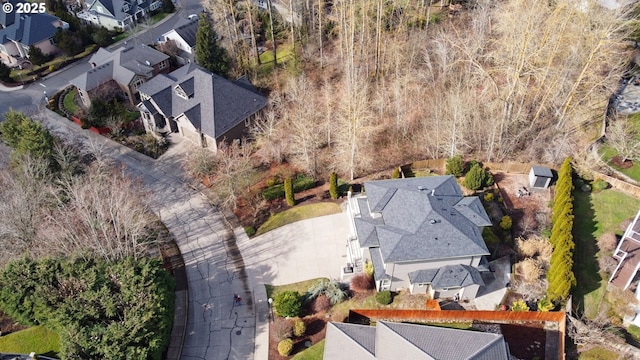 drone / aerial view with a residential view