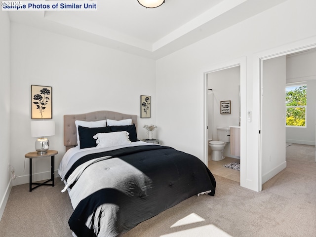 1218 SE Center St Unit 3, Portland, OR 97202 - bedroom featuring carpet flooring, baseboards, and ensuite bath