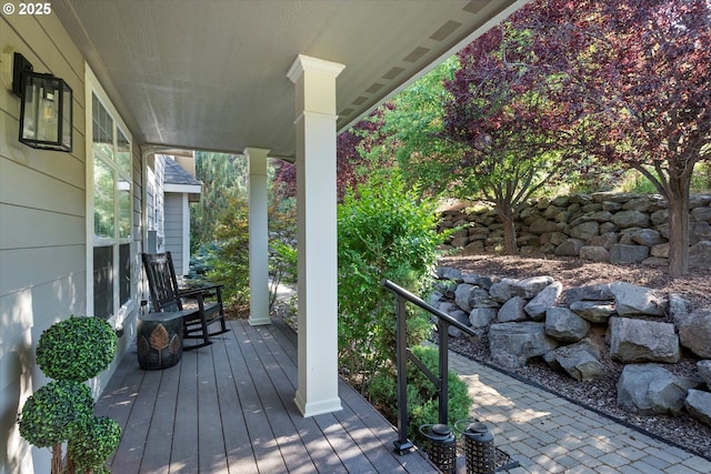 217 Deal Canyon Rd, La Grande, OR 97850 - wooden terrace featuring a porch