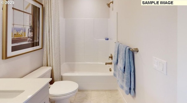 7510 NW Elise Ave, Portland, OR 97229 - full bath featuring vanity, shower / tub combo with curtain, and tile patterned floors