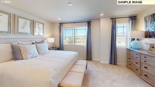 7510 NW Elise Ave, Portland, OR 97229 - bedroom featuring light carpet and recessed lighting