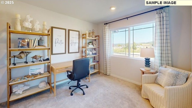 7510 NW Elise Ave, Portland, OR 97229 - carpeted office featuring baseboards and recessed lighting