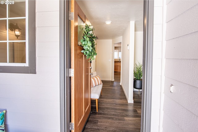 2250 Jeppesen Acres Rd, Eugene, OR 97401 - corridor with dark wood-style flooring and baseboards