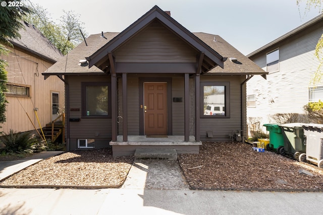 view of bungalow-style home