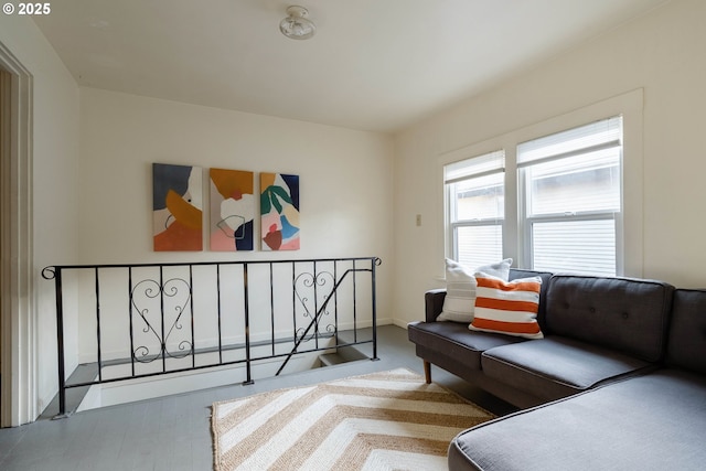 sitting room featuring hardwood / wood-style flooring