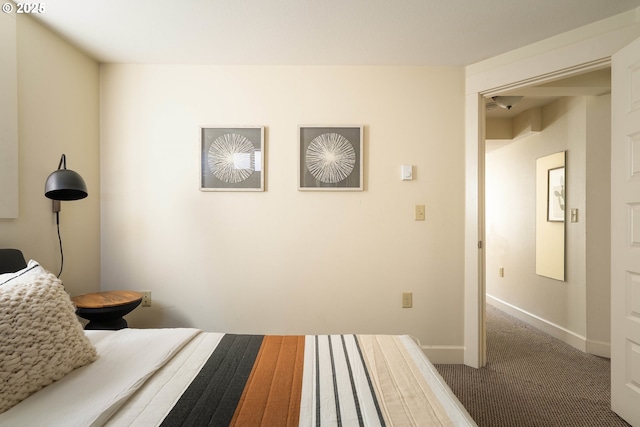 bedroom featuring carpet