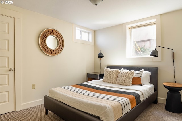 view of carpeted bedroom