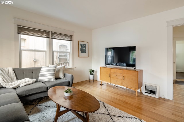 living room featuring wood-type flooring