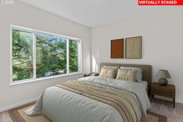 view of carpeted bedroom