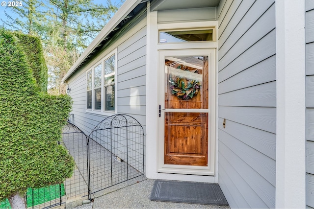 view of doorway to property