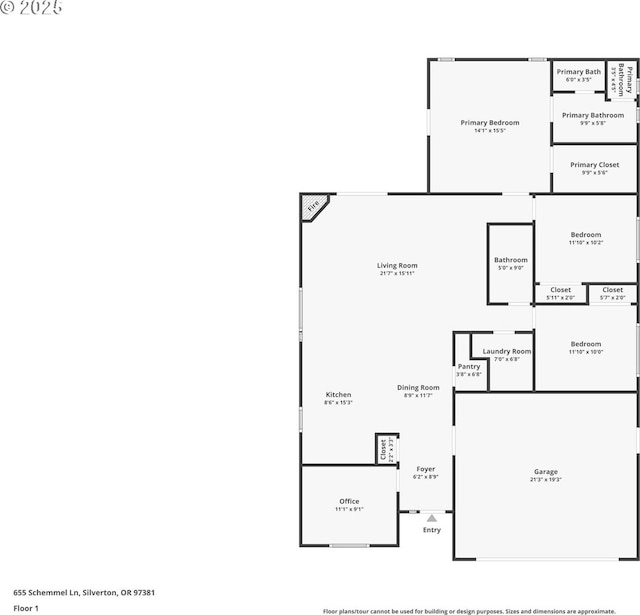 655 Schemmel Ln, Silverton, OR 97381 - view of room layout