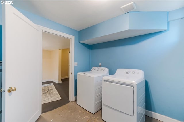 1716 N Rosa Parks Way, Portland, OR 97217 - washroom featuring separate washer and dryer and baseboards