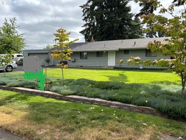 34851 Seavey Loop Rd, Eugene, OR 97405 - ranch-style home featuring a front lawn