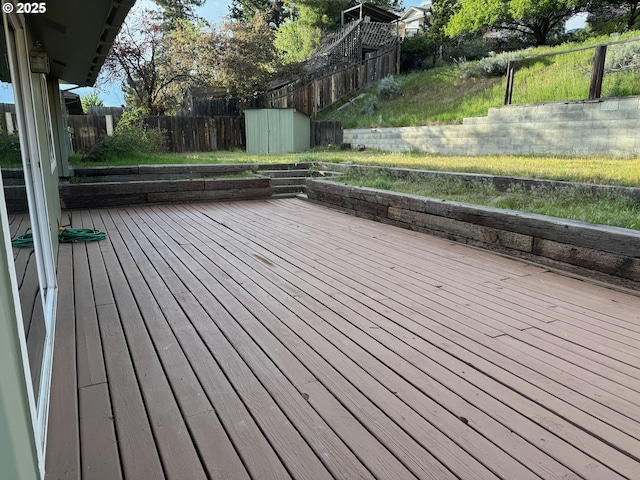 1903 N Eldorado Ave, Klamath Falls, OR 97601 - wooden deck featuring a fenced backyard