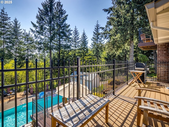 12720 S Carus Rd, Oregon City, OR 97045 - exterior space featuring fence, grilling area, and a fenced in pool