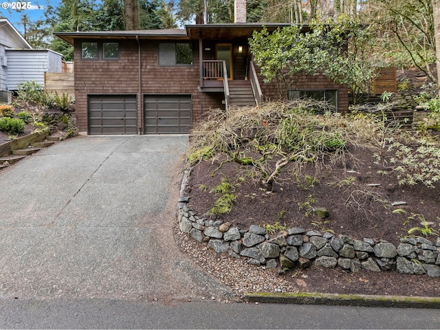 view of front of home featuring a garage