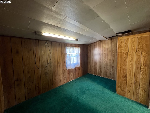 2909 College St, Baker City, OR 97814 - below grade area featuring wooden walls and carpet flooring