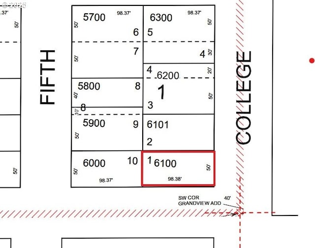 2909 College St, Baker City, OR 97814 - map showing property parcels