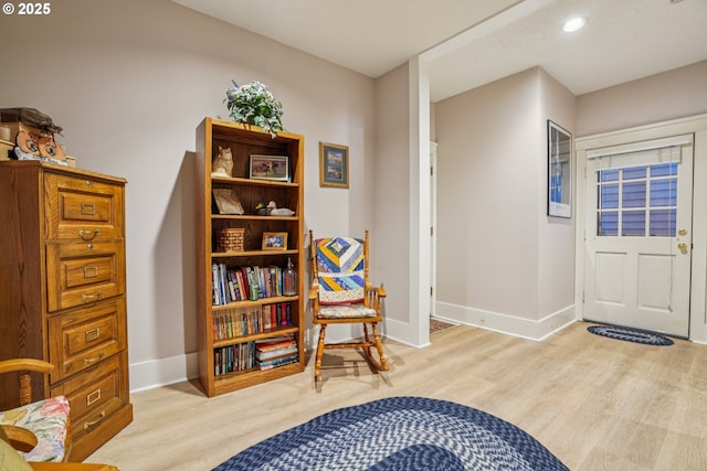 240 NE 5th St, Gresham, OR 97030 - living area with light wood finished floors, baseboards, and recessed lighting