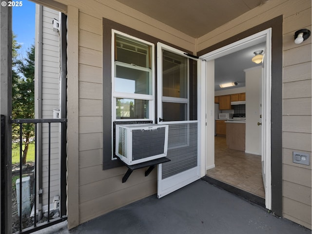 property entrance with cooling unit