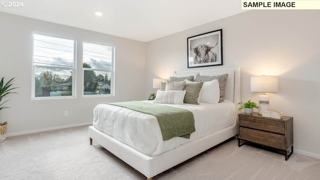 bedroom with carpet floors