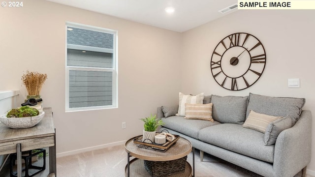 view of carpeted living room