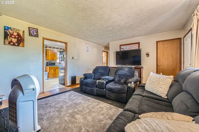 6135 SE Clatsop St, Portland, OR 97206 - living room featuring a textured ceiling