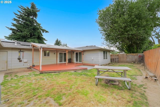 446 44th Ave, Salem, OR 97317 - back of house featuring a deck and solar panels