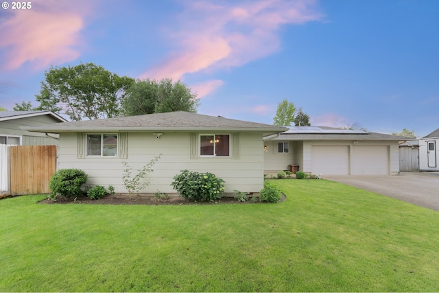 446 44th Ave, Salem, OR 97317 - single story home featuring driveway, roof mounted solar panels, and a garage