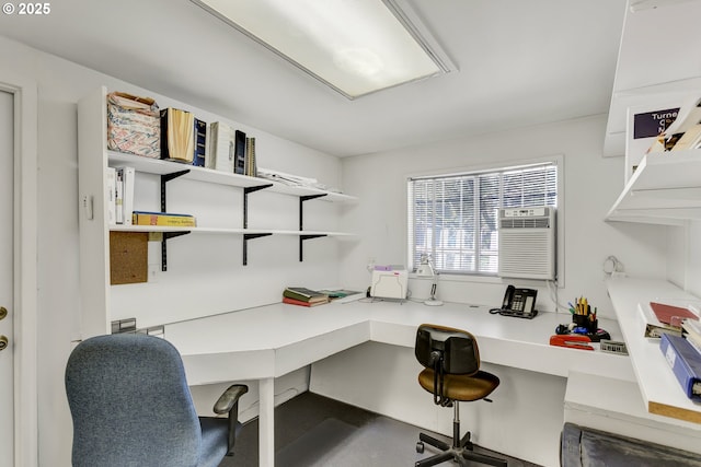 8935 SE Stanley Pl, Portland, OR 97206 - home office with an AC wall unit and built in desk
