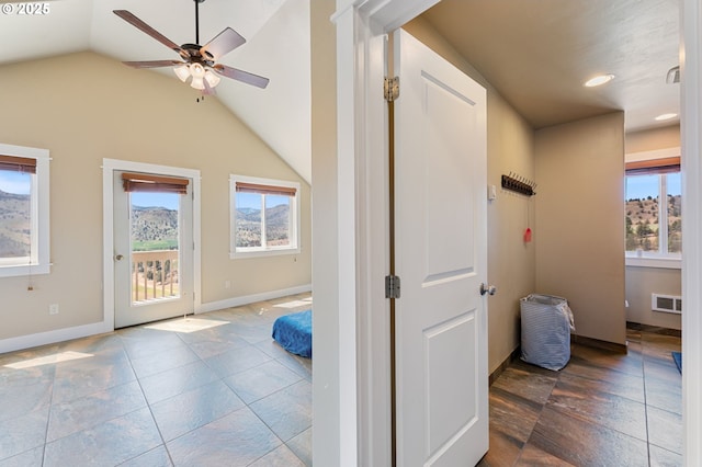 42224 Cupper Creek Rd, Kimberly, OR 97848 - hall with vaulted ceiling and recessed lighting