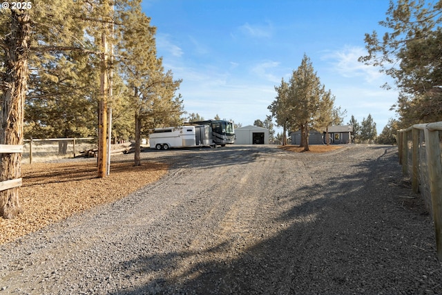 view of street with driveway