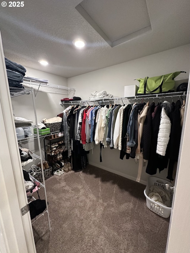 2421 S Trail View Ct, Ridgefield, WA 98642 - walk in closet with carpet flooring and attic access