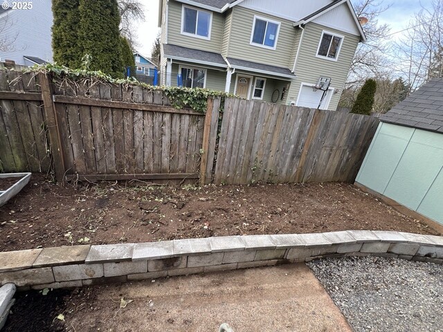 view of yard with fence private yard