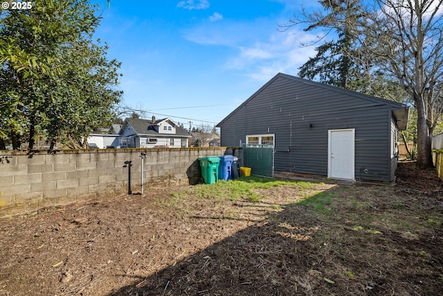 exterior space with fence