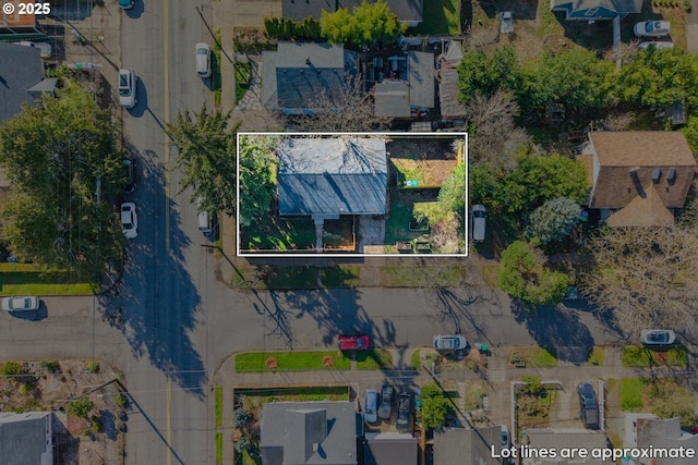 aerial view featuring a residential view