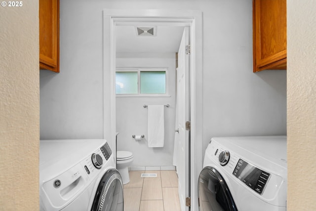 17954 NW Andria Ave, Portland, OR 97229 - clothes washing area featuring separate washer and dryer and tile patterned flooring