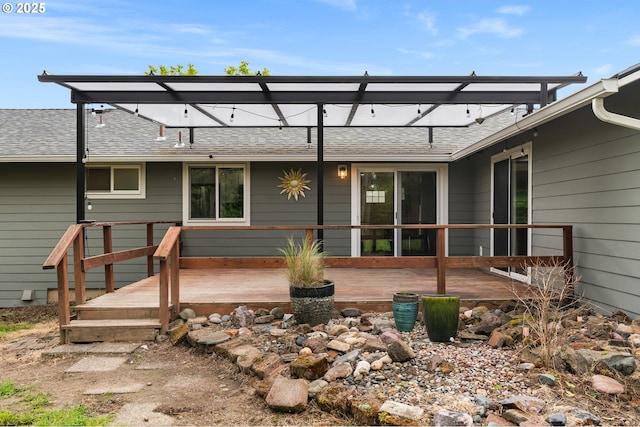 17954 NW Andria Ave, Portland, OR 97229 - back of house with a deck and a shingled roof