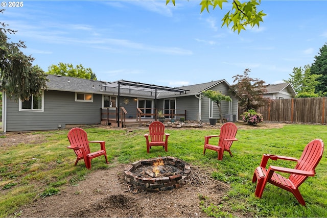 17954 NW Andria Ave, Portland, OR 97229 - view of yard featuring an outdoor fire pit