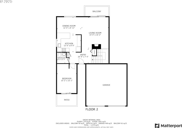 4621 SW Caldew St Unit D, Portland, OR 97219 - home floor plan