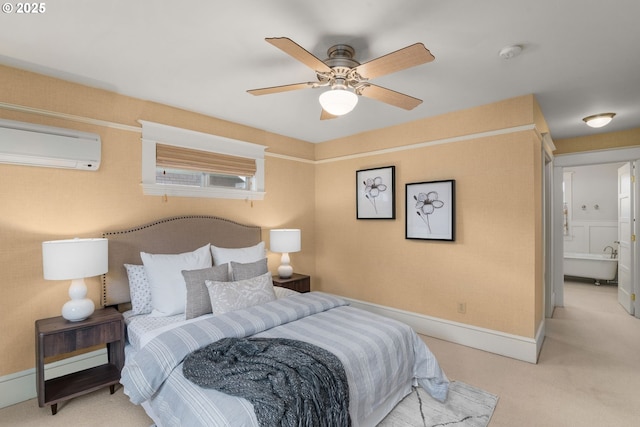 1620 NE Going St, Portland, OR 97211 - carpeted bedroom with a wall mounted AC and a ceiling fan