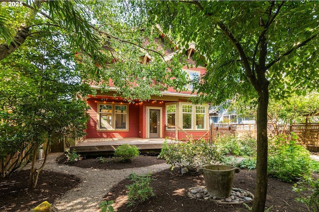 1620 NE Going St, Portland, OR 97211 - view of front of house with a wooden deck