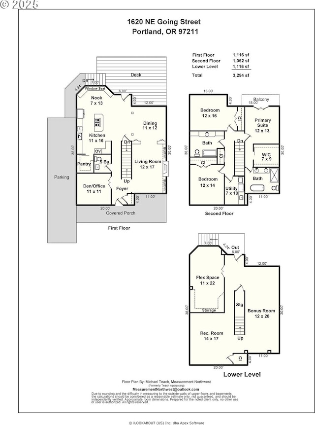 1620 NE Going St, Portland, OR 97211 - view of property floor plan
