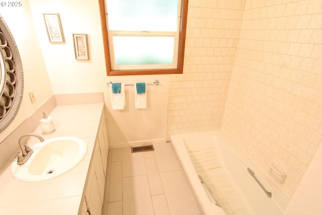 3062 S Tenmile, Lakeside, OR 97449 - full bathroom featuring vanity and tile patterned flooring