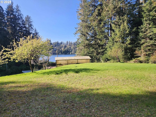 3062 S Tenmile, Lakeside, OR 97449 - view of green lawn with a forest view