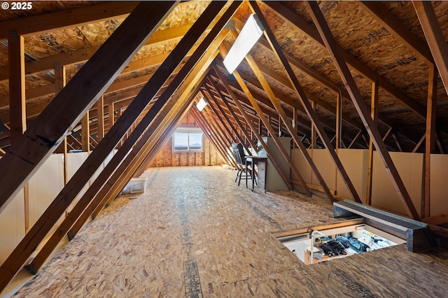 view of attic