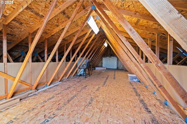 view of attic