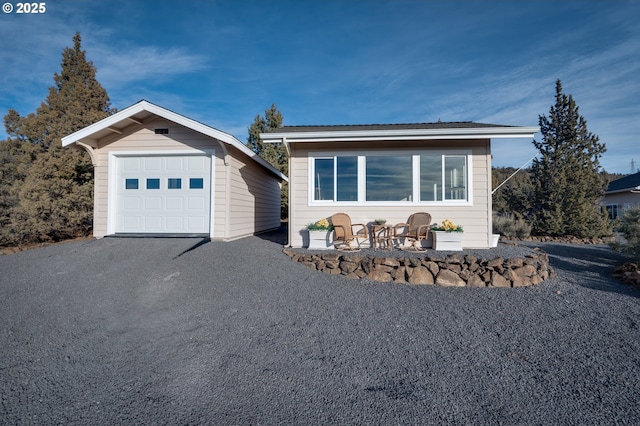 view of front of home featuring a garage