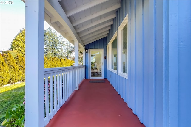 exterior space with a porch